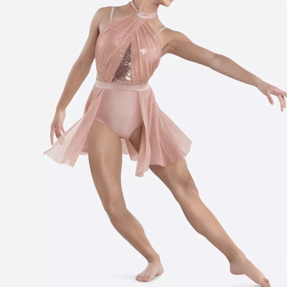 Revolution Dance Costume lyrical cutout blush pink WANDERLUST MA